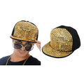 Goldene Strass-Kappe Mc Glitzerrapper