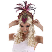 Op deze afbeelding zie je een Accessoires, van het merk Chaks. Hoofdband Zomercarnaval Fuchsia Met Veren