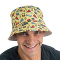 90er Jahre Bucket Hat Gelb
