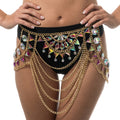 Sexy Rosa Diamanten Festivalrock Damen