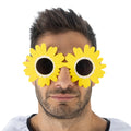 Gelbe Hippie-Blumenbrille