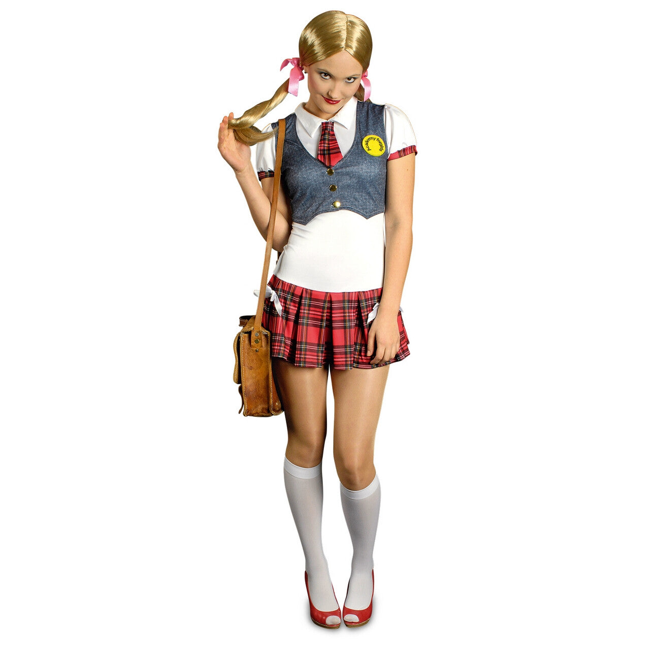 Op deze afbeelding zie je een Kostuums, van het merk Chaks. Oops I Did It Again Schoolmeisje Britt Vrouw Kostuum
