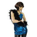 Pailletten Top Blau Damen
