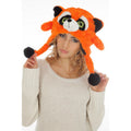 Orangener Waschbär Mütze