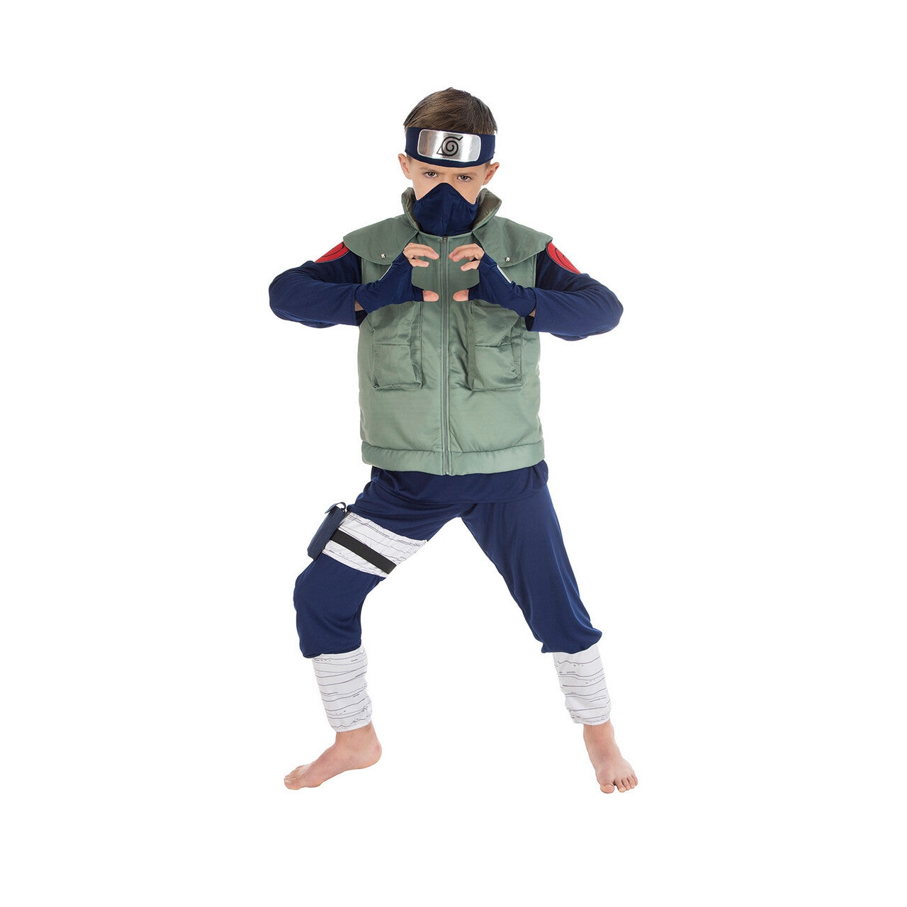 Op deze afbeelding zie je een Kostuums, van het merk Chaks. Kakashi Hatake Naruto Shippuden Kind Kostuum