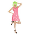 Neon Pailletten Kleid Pink Summer Glanz Damen