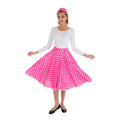Rock n Roll Dolly Dot Rock Und Stirnband Rosa Damen