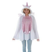 Op deze afbeelding zie je een Kostuums, van het merk Chaks. Eenhoorn Festival Poncho Vrouw Kostuum