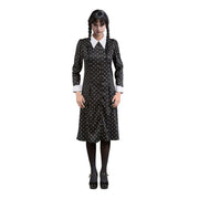 Op deze afbeelding zie je een Kostuums, van het merk Chaks. Wednesday™ Addams Scary Dots Vrouw Kostuum