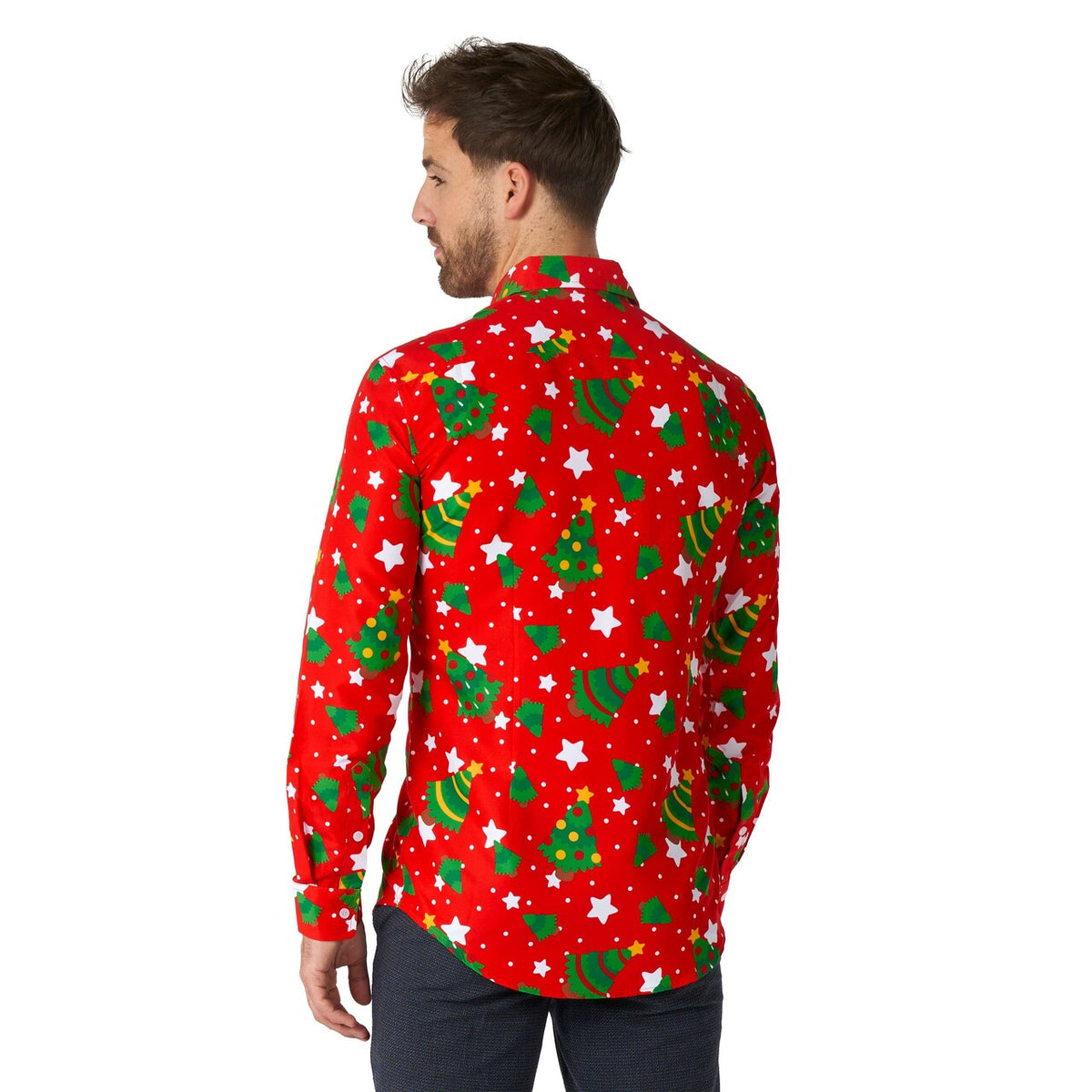 Op deze afbeelding zie je een Accessoires, van het merk Opposuits. Christmas Trees Stars Red