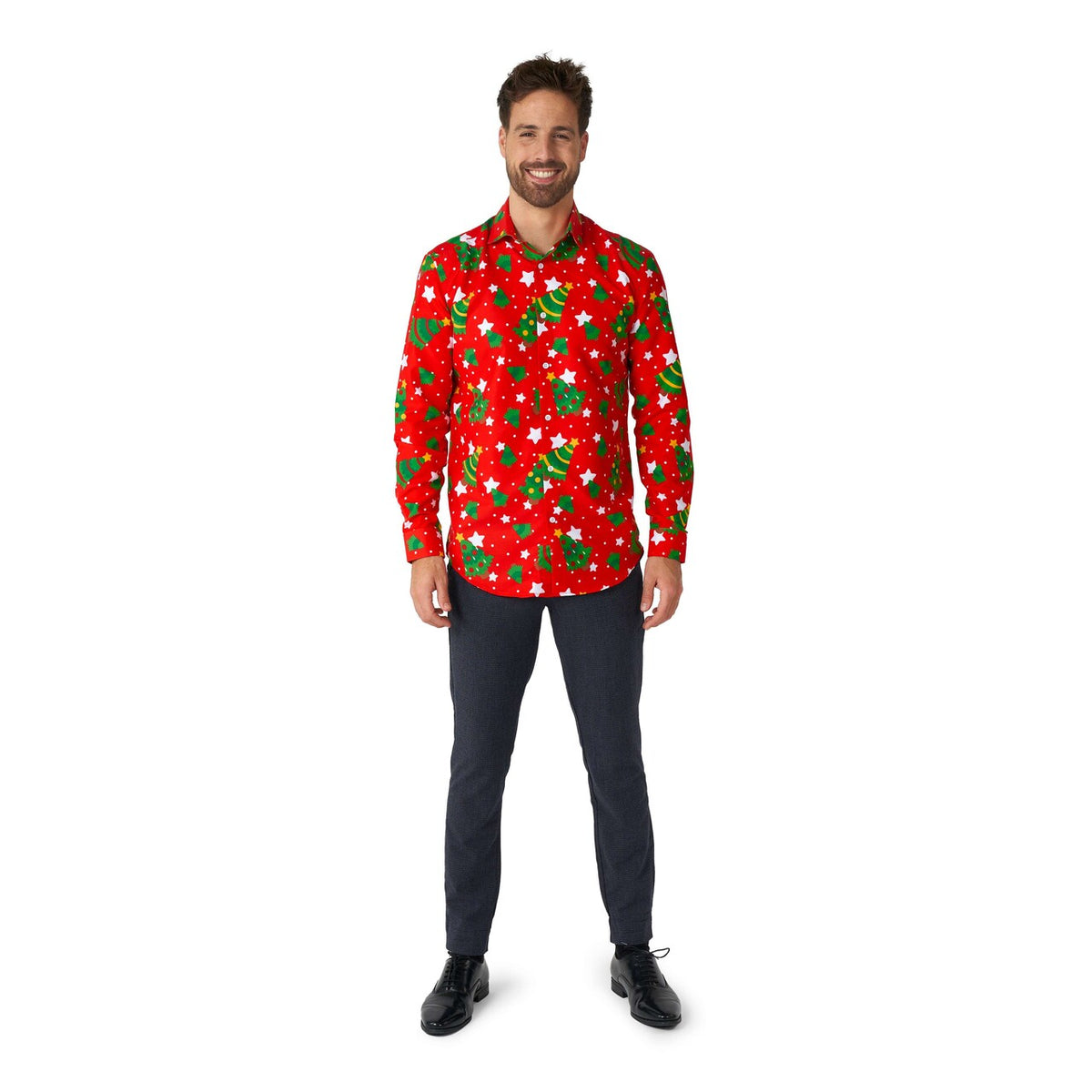 Op deze afbeelding zie je een Accessoires, van het merk Opposuits. Christmas Trees Stars Red