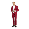 Daily Bright Burgundy Casual Chique Herrenkostüm