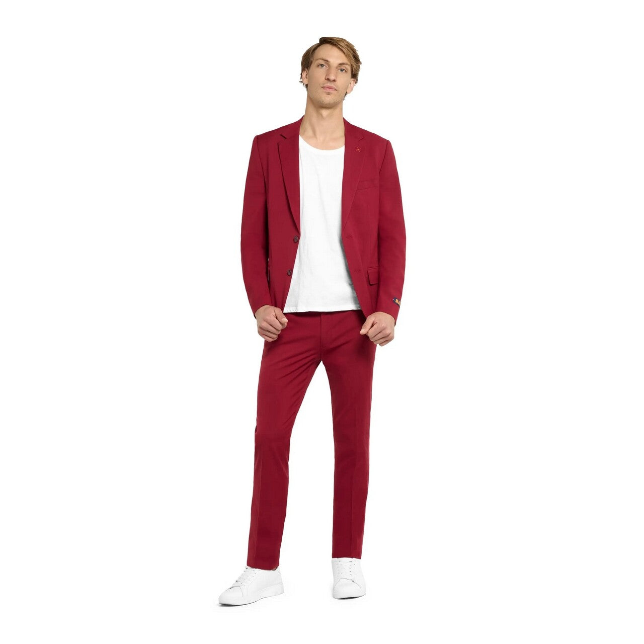 Op deze afbeelding zie je een Kostuums, van het merk Opposuits. Daily Bright Burgundy Casual Chique Man Kostuum