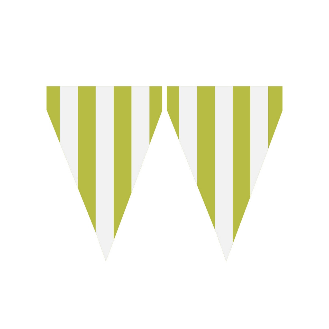 Op deze afbeelding zie je een Decoratie, van het merk Funidelia. Lime Groene Vlaggenlijn 9 Wimpels 3 Meter