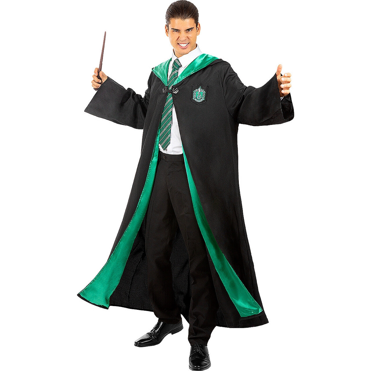 Op deze afbeelding zie je een Kostuums, van het merk Funidelia. Harry Potter Slytherin Student Cape Kostuum
