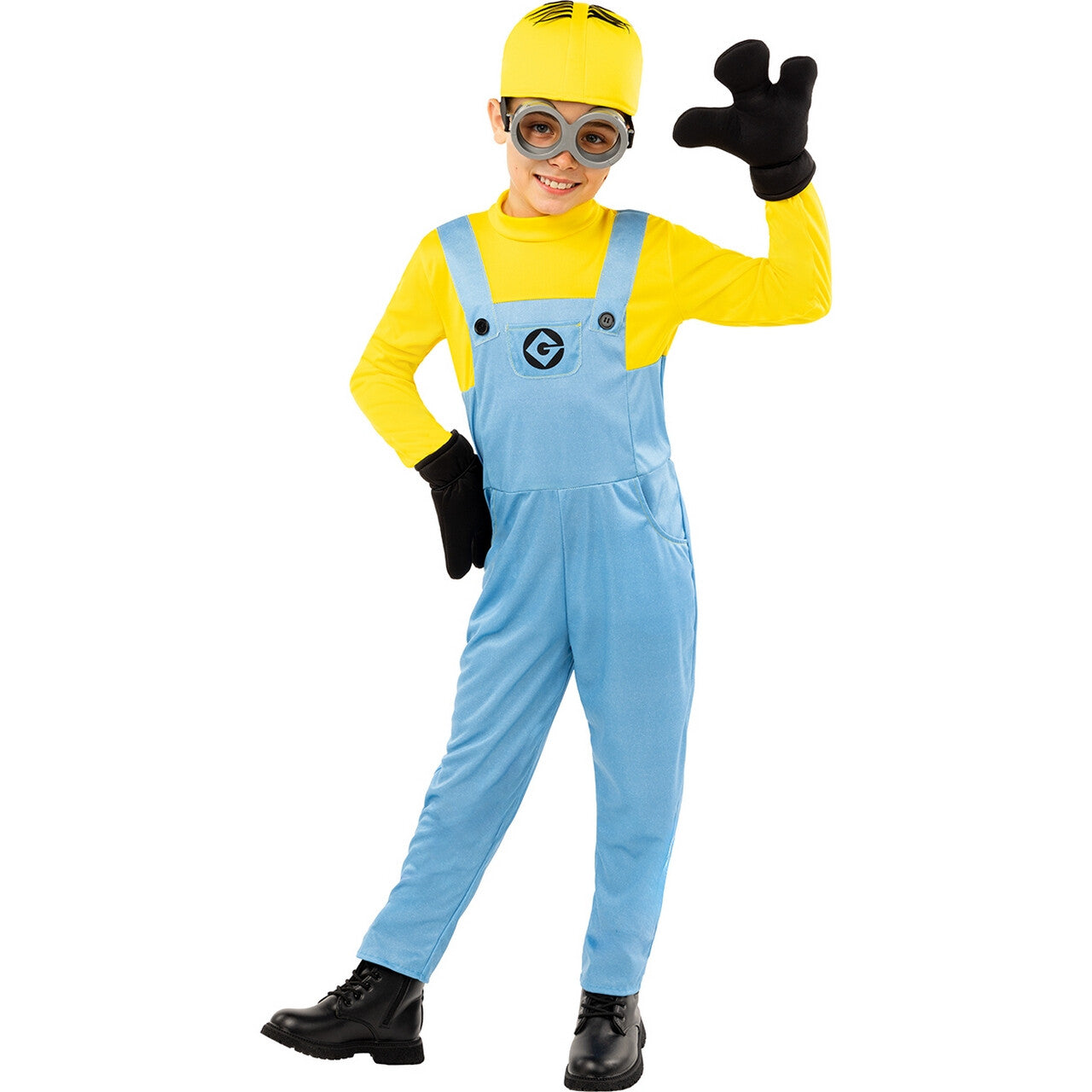 Op deze afbeelding zie je een Kostuums, van het merk Funidelia. Minions Dave Kind Kind Kostuum
