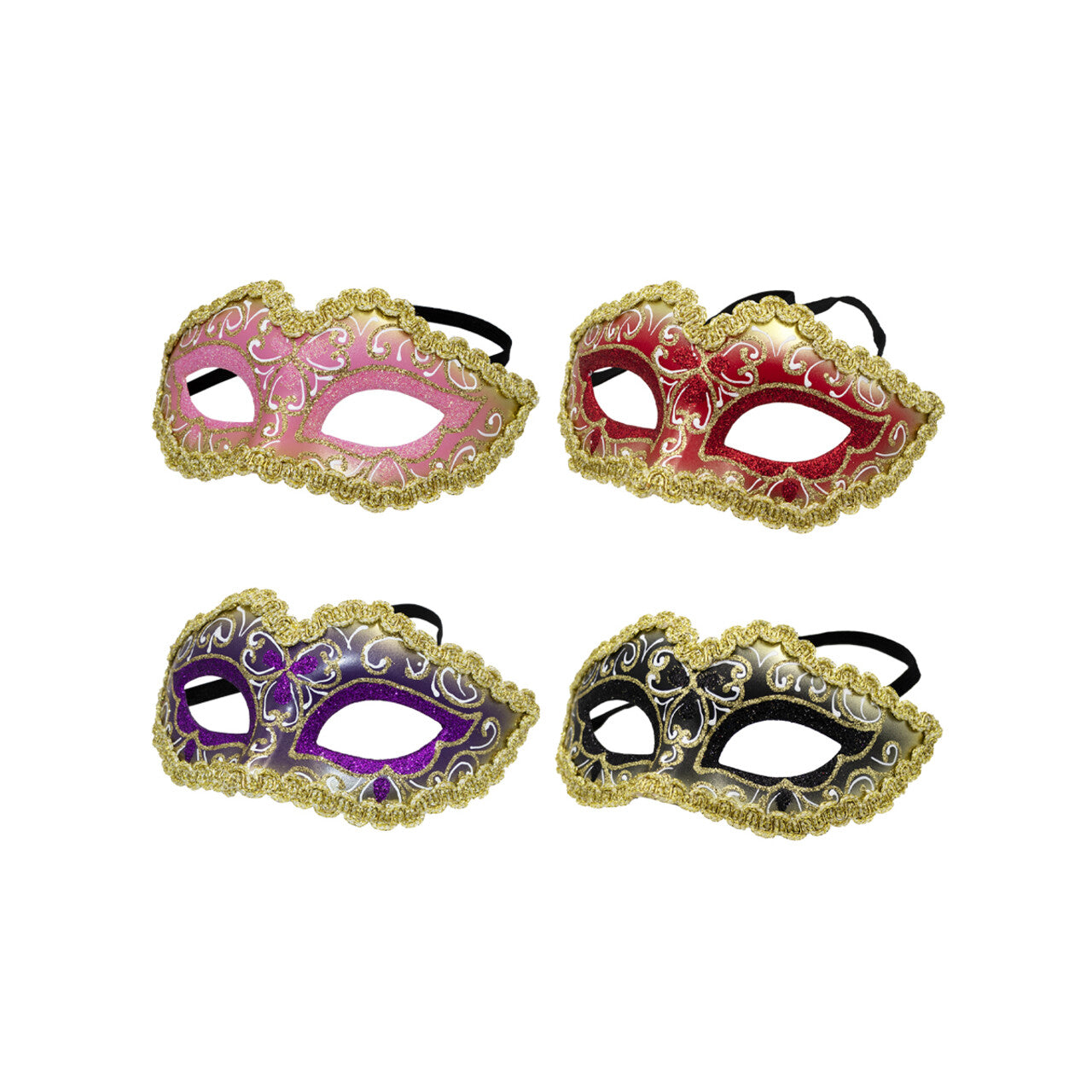 Op deze afbeelding zie je een Kostuums, van het merk Funidelia. Mystique Venetiaanse Oogmaskers 4 Stuks Vrouw Kostuum