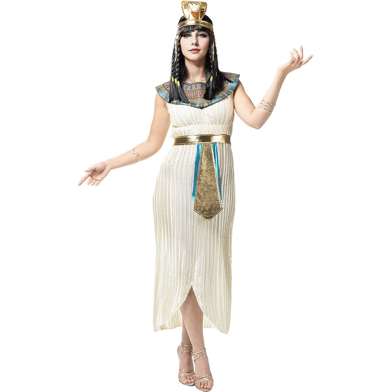 Op deze afbeelding zie je een Kostuums, van het merk Funidelia. Clevere Cleo Konigin Van Egypte Vrouw Kostuum