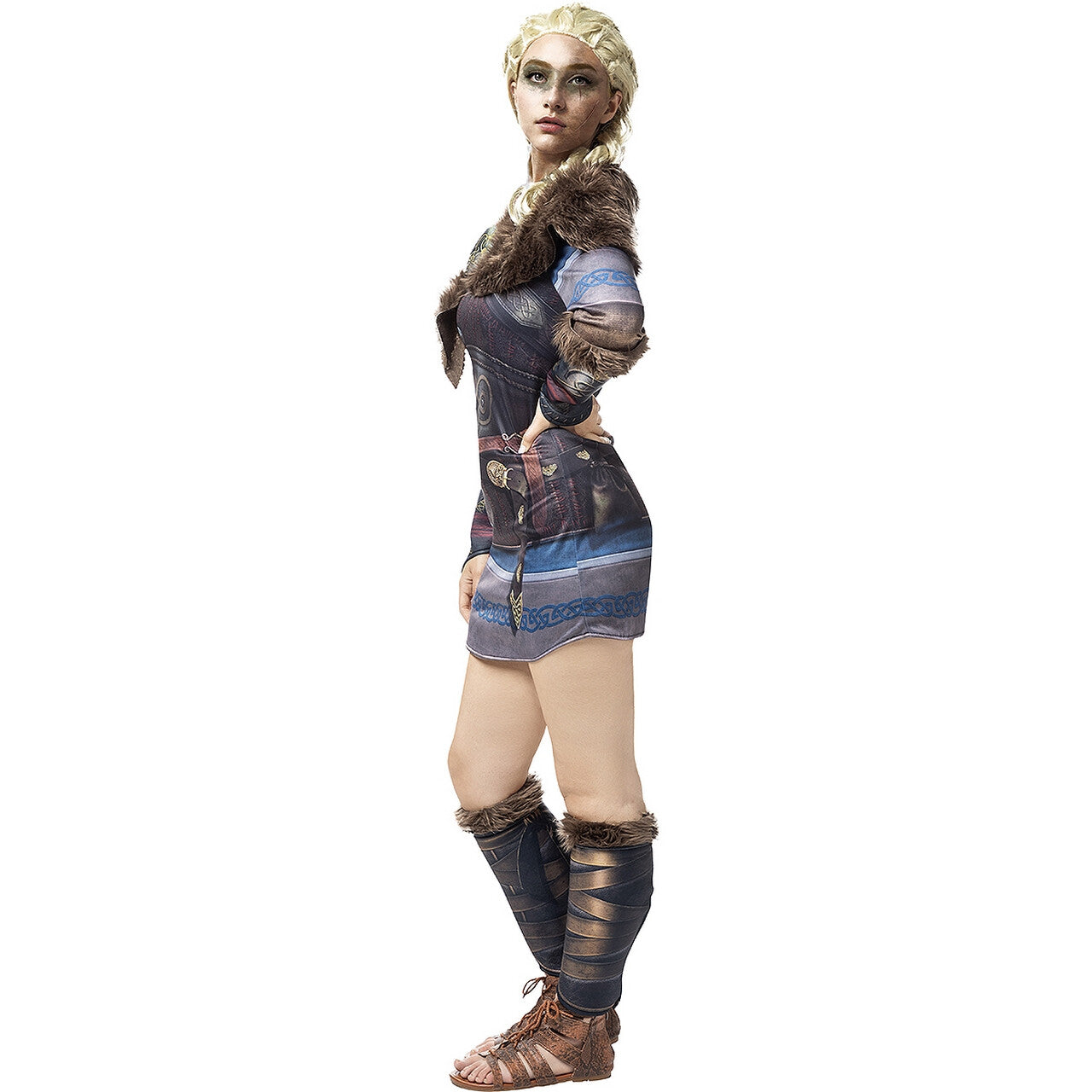 Op deze afbeelding zie je een Kostuums, van het merk Funidelia. Assassins Creed Valhalla De Onverschrokken Krijger Vrouw Kostuum