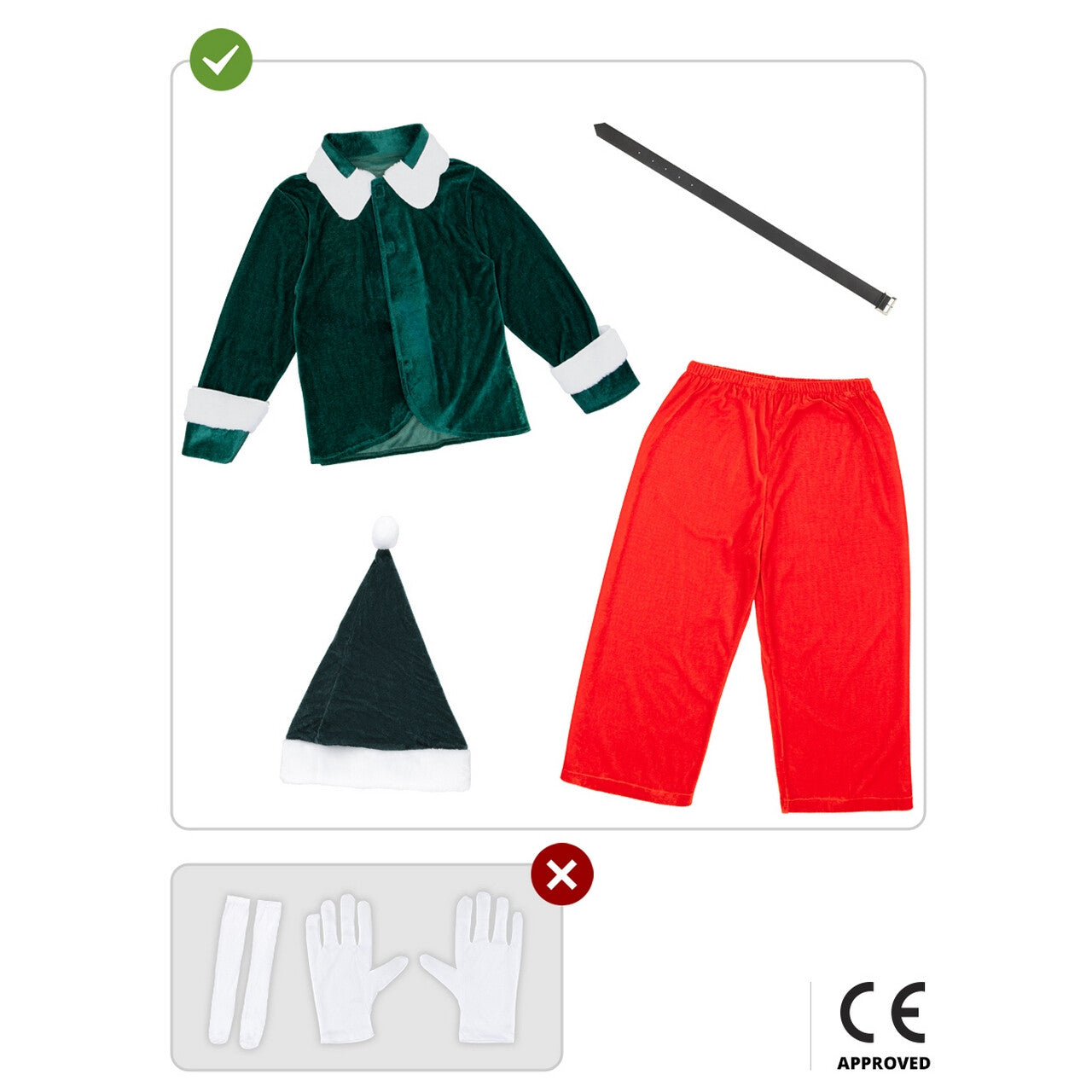 Op deze afbeelding zie je een Kostuums, van het merk Funidelia. Luxe Kerstelf Bo Kado Kind Kostuum