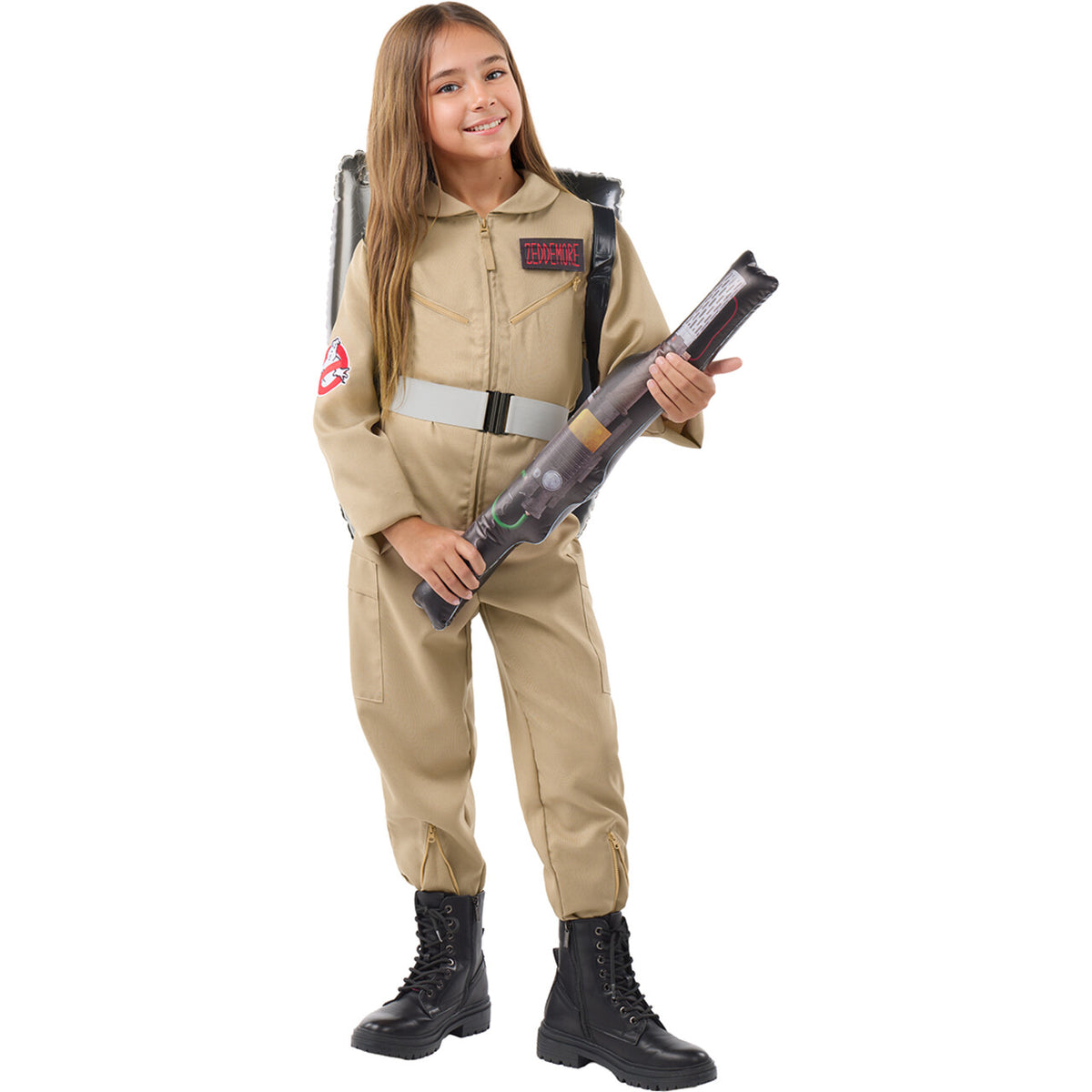 Op deze afbeelding zie je een Kostuums, van het merk Funidelia. Ghostbusters™ Ghost Hunter Kind Kostuum