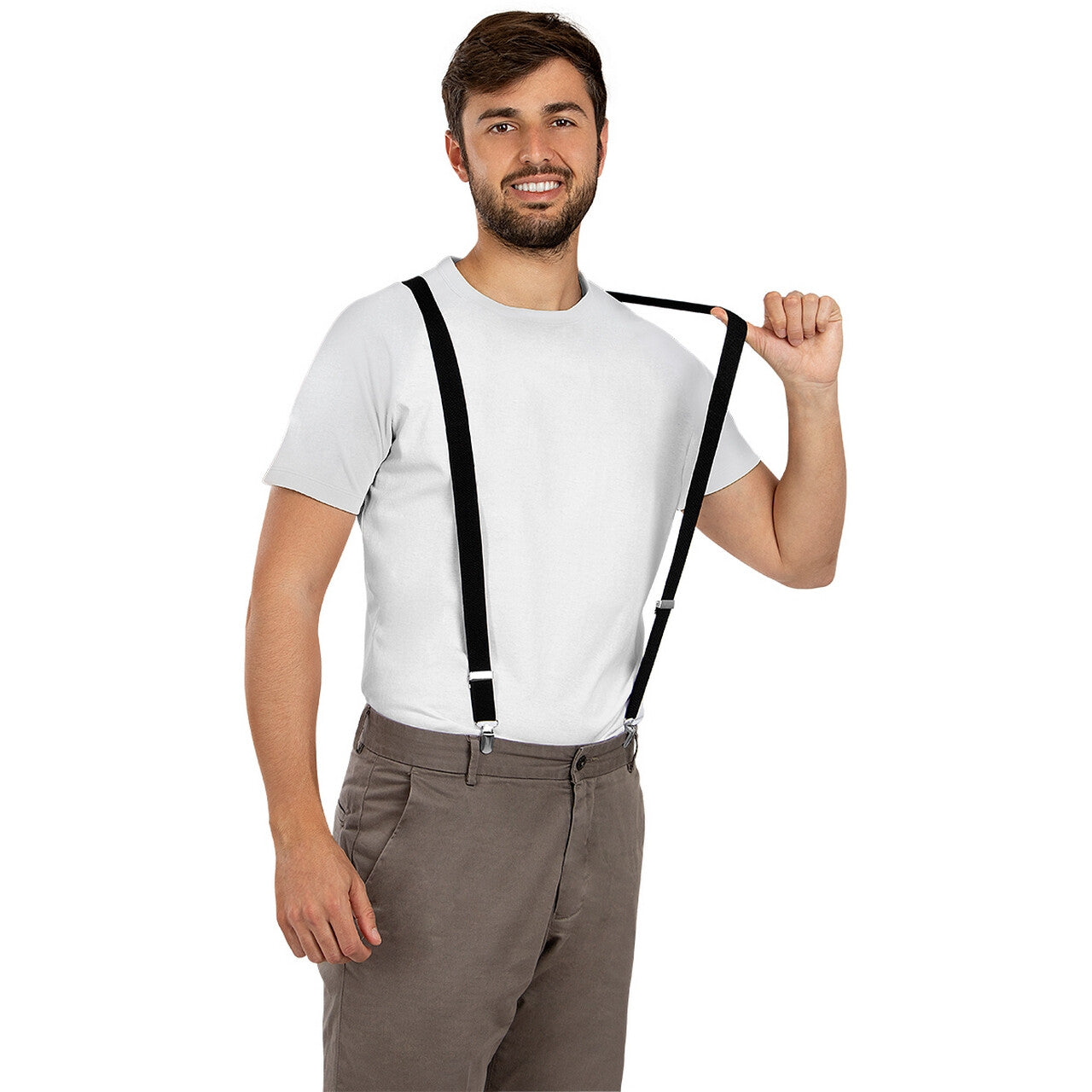 Op deze afbeelding zie je een Accessoires, van het merk Funidelia. Bretels Zwart Verstelbaar