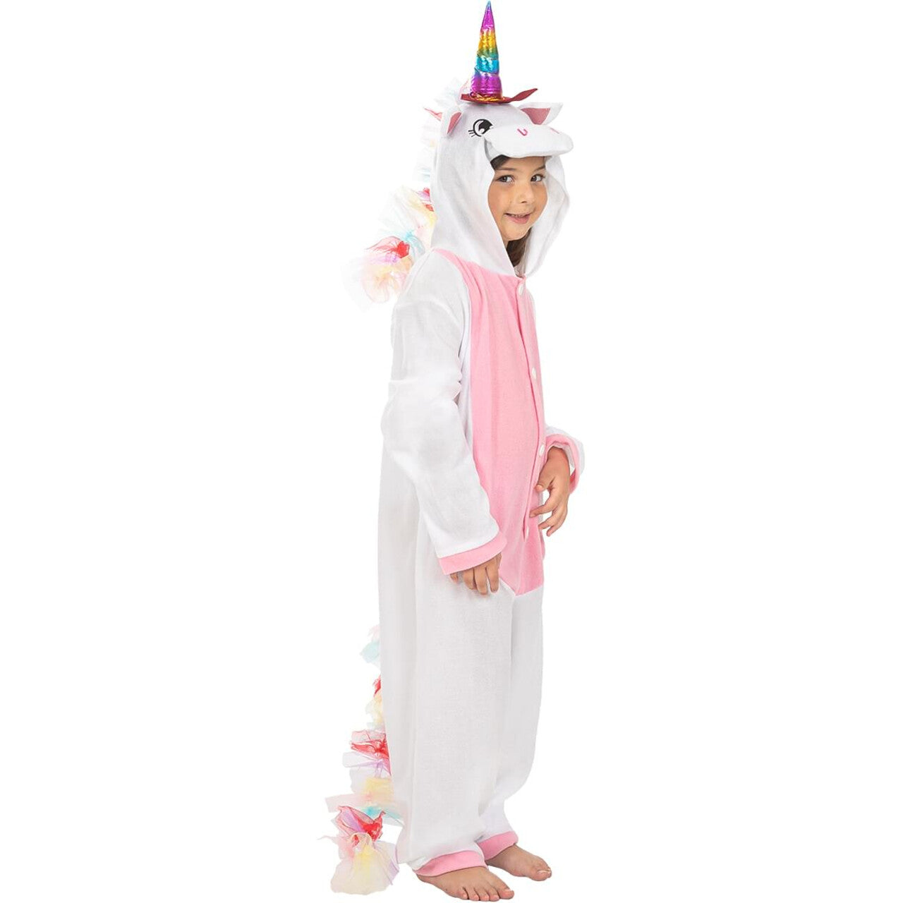 Op deze afbeelding zie je een Kostuums, van het merk Funidelia. Fantasie Eenhoorn Onesie Meisje Kostuum