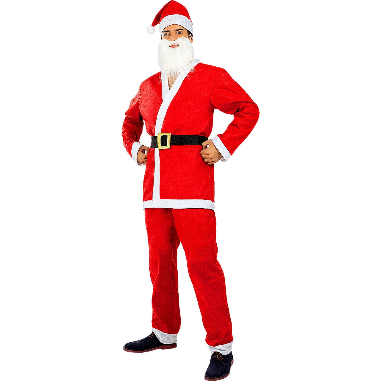 Op deze afbeelding zie je een Kostuums, van het merk Funidelia. Ho Ho Ho Papa Noel Kerstman Kostuum