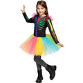 Bunte Ballerina-Skelett Kostüm für Mädchen