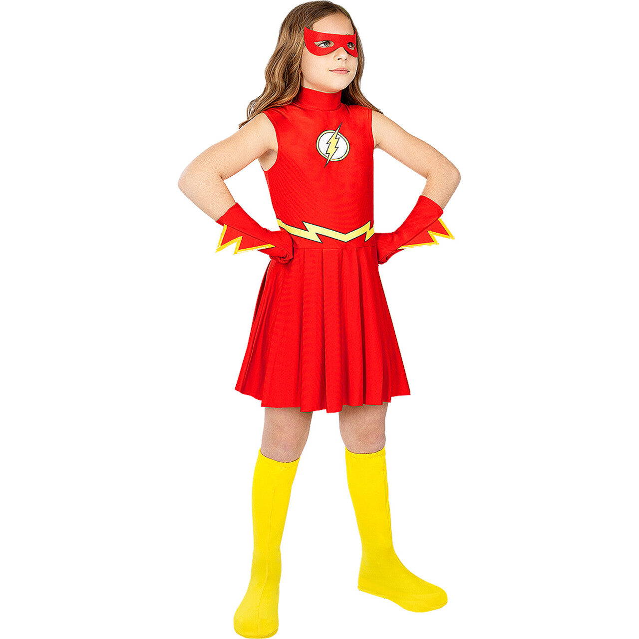 Op deze afbeelding zie je een Kostuums, van het merk Funidelia. Flash Costume For Girls Meisje Kostuum