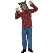 Op deze afbeelding zie je een Kostuums, van het merk Funidelia. Jankend Naar De Volle Maan Weerwolf Jongen Kostuum