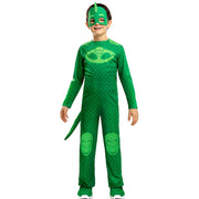 Op deze afbeelding zie je een Kostuums, van het merk Funidelia. Pj Masks Groene Gekko Kind Kostuum