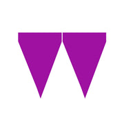 Op deze afbeelding zie je een Decoratie, van het merk Funidelia. Purple Party Vlaggenlijn 9 Wimpels 3 Meter