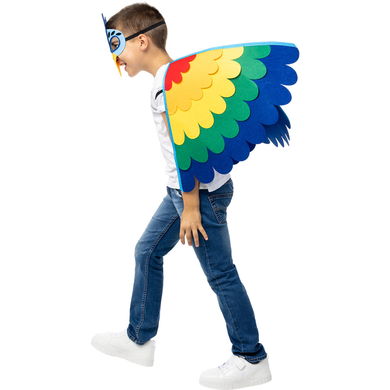 Op deze afbeelding zie je een Kostuums, van het merk Funidelia. Birdie Wings Kind Kostuum