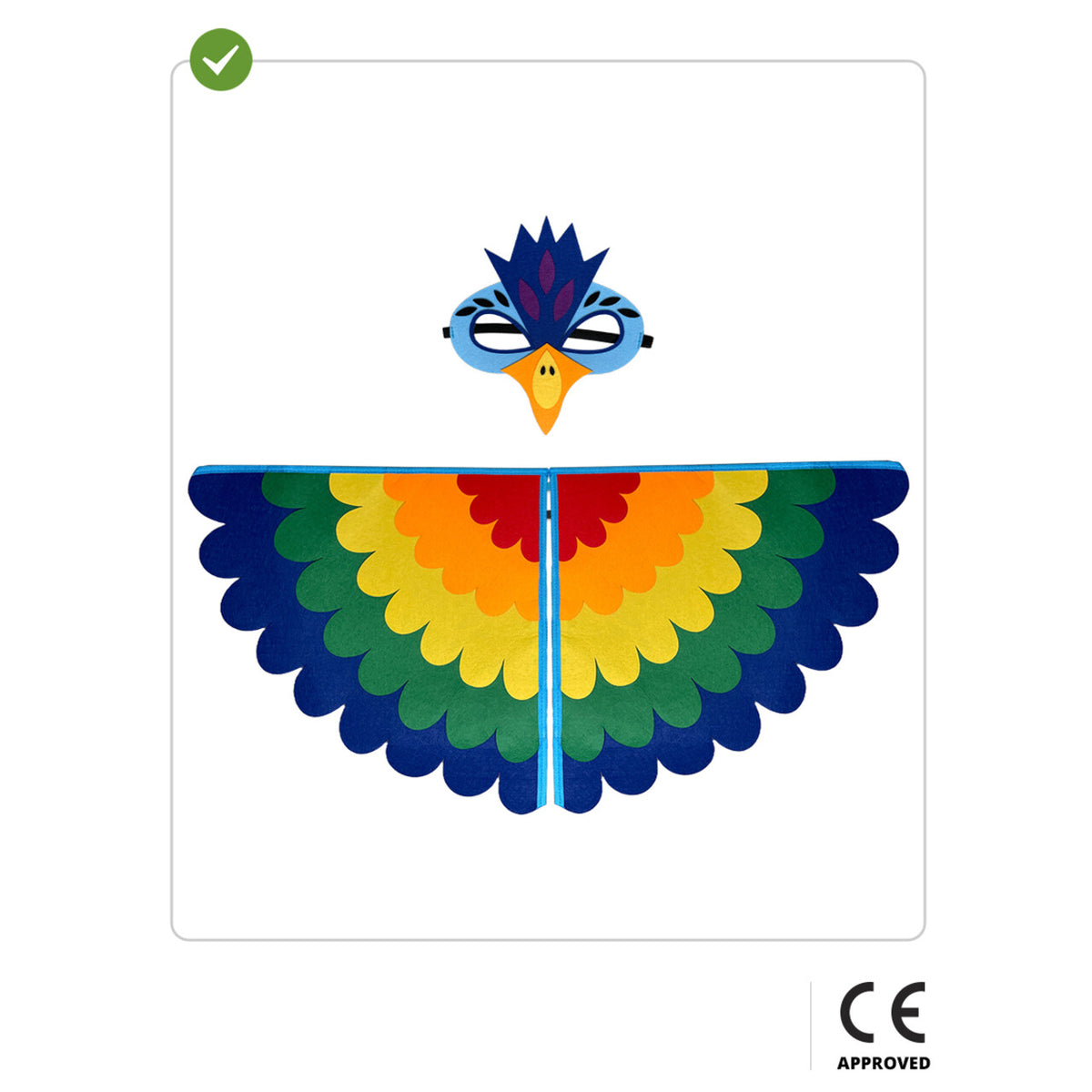 Op deze afbeelding zie je een Kostuums, van het merk Funidelia. Birdie Wings Kind Kostuum