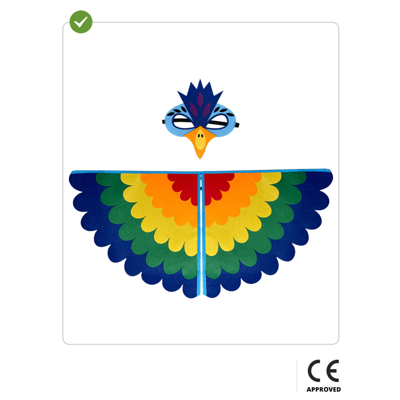 Op deze afbeelding zie je een Kostuums, van het merk Funidelia. Birdie Wings Kind Kostuum
