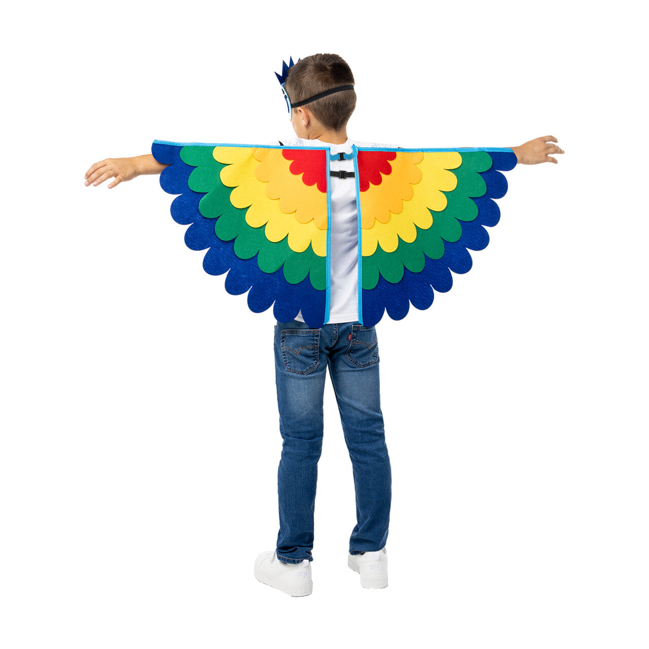 Op deze afbeelding zie je een Kostuums, van het merk Funidelia. Birdie Wings Kind Kostuum