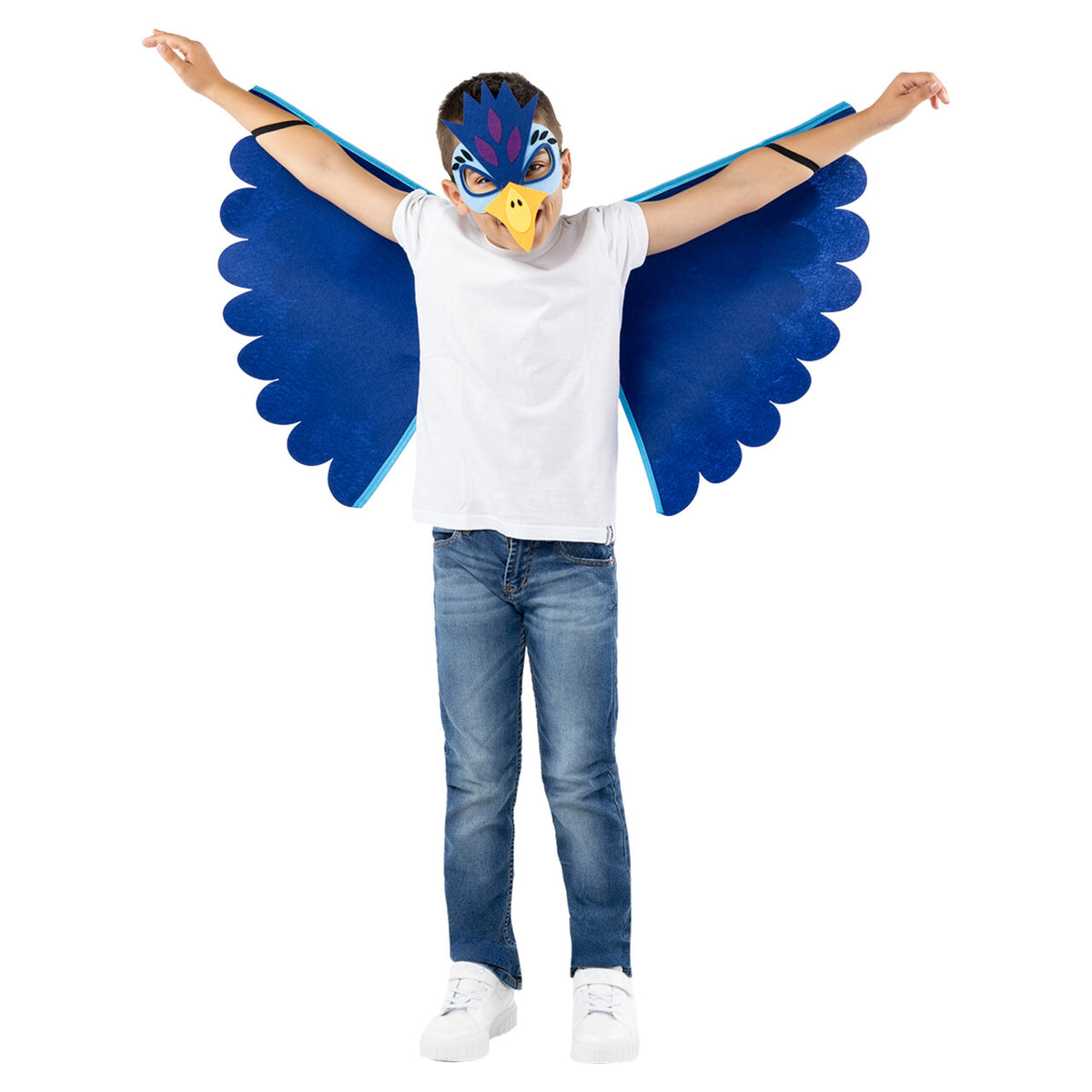Op deze afbeelding zie je een Kostuums, van het merk Funidelia. Birdie Wings Kind Kostuum
