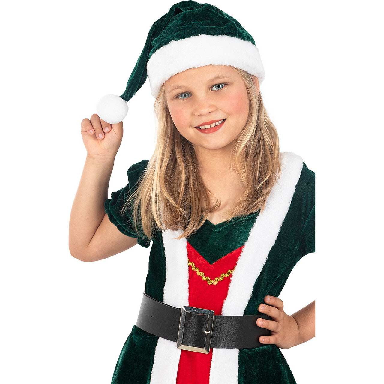 Op deze afbeelding zie je een Kostuums, van het merk Funidelia. Deluxe Kerst Elf Santa Helper Meisje Kostuum