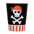 8 Piraten Pappbecher - Pirates Party