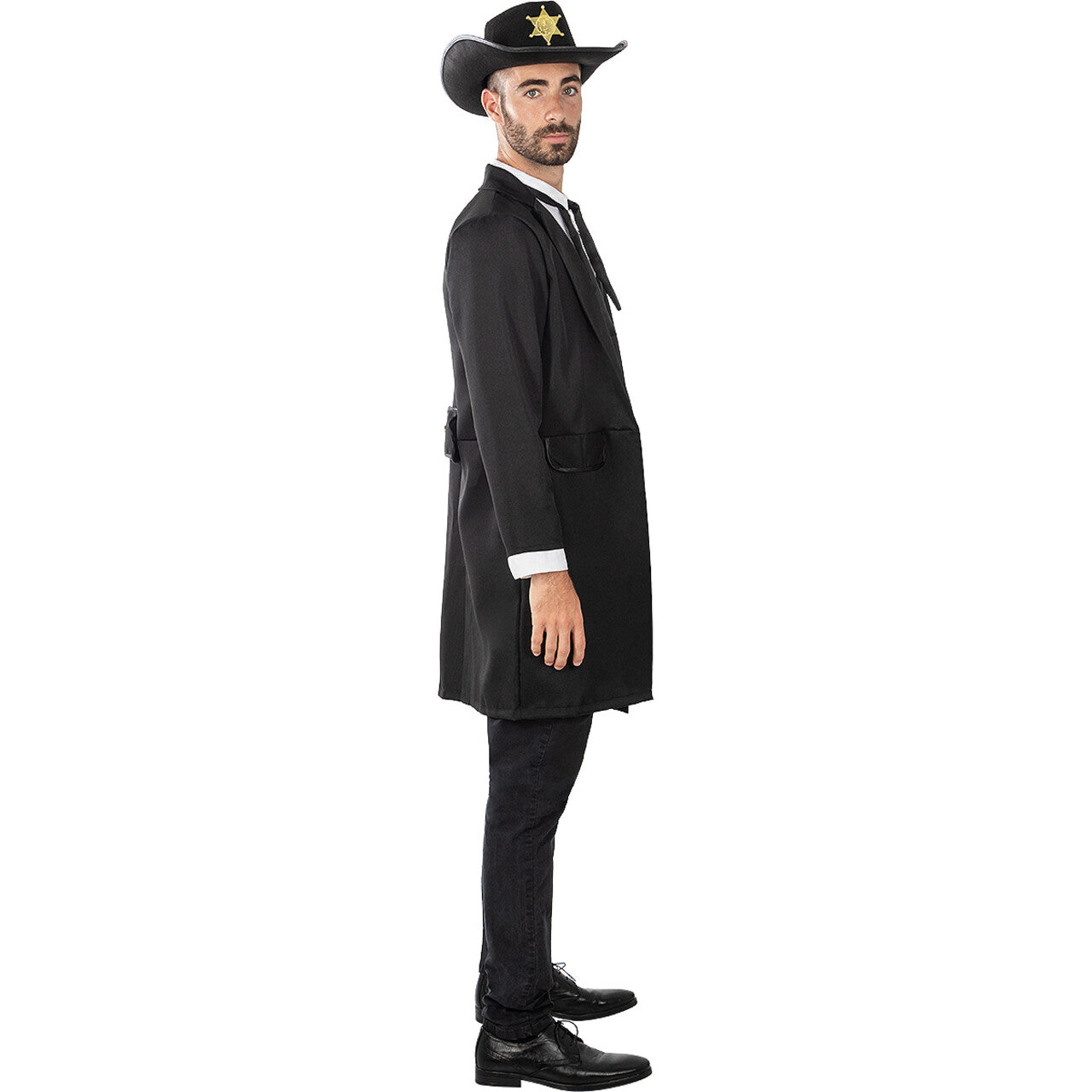 Op deze afbeelding zie je een Kostuums, van het merk Funidelia. Sheriff Western Star Man Kostuum