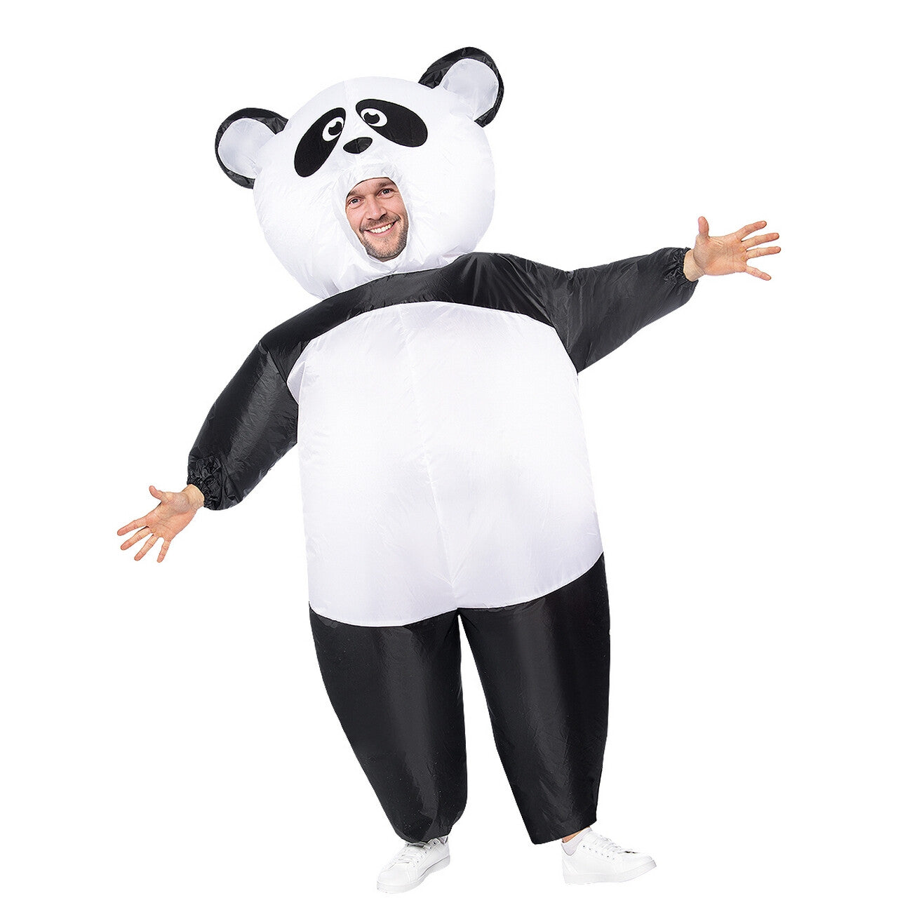 Op deze afbeelding zie je een Kostuums, van het merk Funidelia. Opblaasbare Onhandige Panda Kostuum