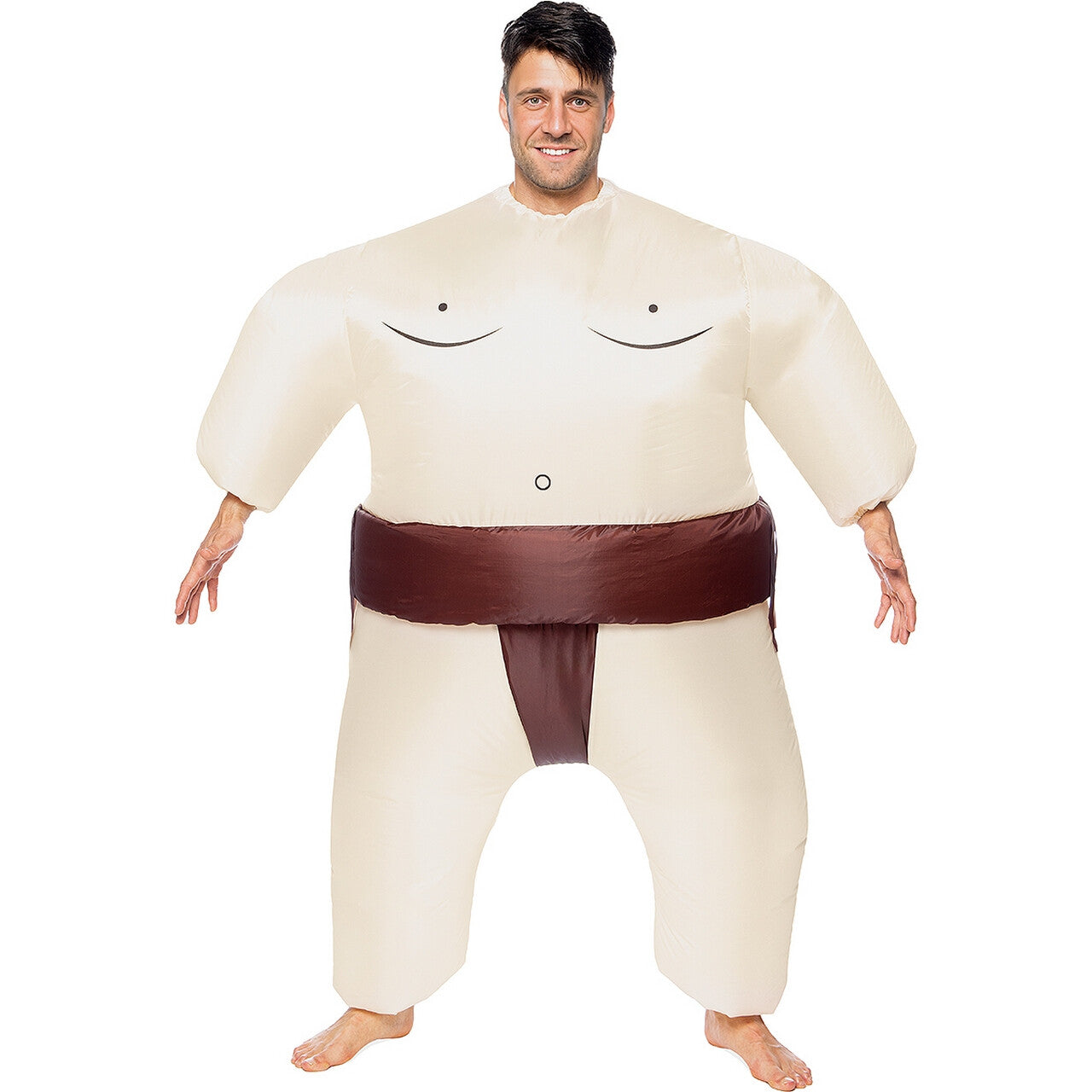 Op deze afbeelding zie je een Kostuums, van het merk Funidelia. Opblaasbare Sumo Worstelaar Rick Ishi Kostuum