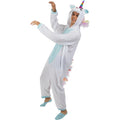 Einhorn Onesie Kostüm Blau für Erwachsene Unisex