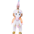 Huckepack Aufblasbare Fantasie-Einhorn-Reiter Kostüm für Erwachsene Unisex