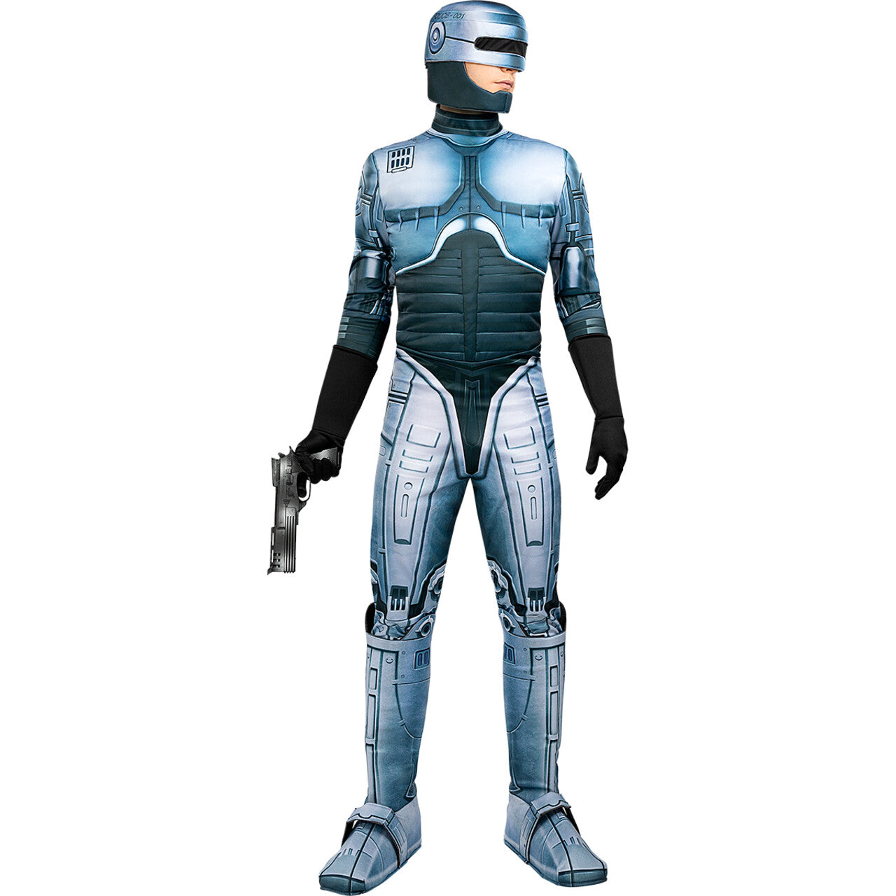 Op deze afbeelding zie je een Kostuums, van het merk Funidelia. Robocop Voorvechter Van Het Recht Man Kostuum