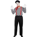 Trauriger Schwarz-Weiß-Pantomime Kostüm für Herren