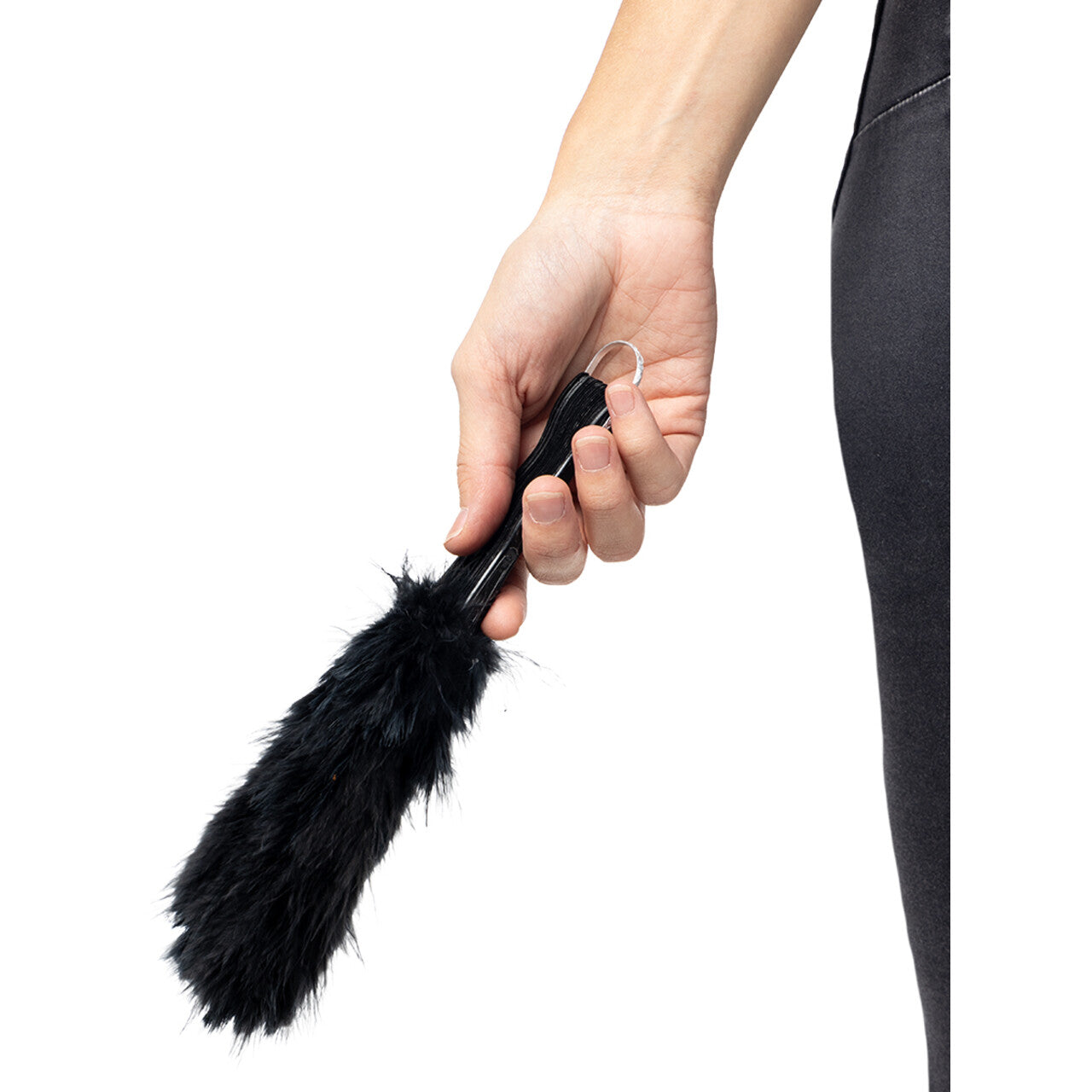 Op deze afbeelding zie je een Accessoires, van het merk Funidelia. Zwarte Fluffy Waaier