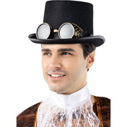 Op deze afbeelding zie je een Accessoires, van het merk Funidelia. Terug Naar De Toekomst Steampunk Hoed Met Bril