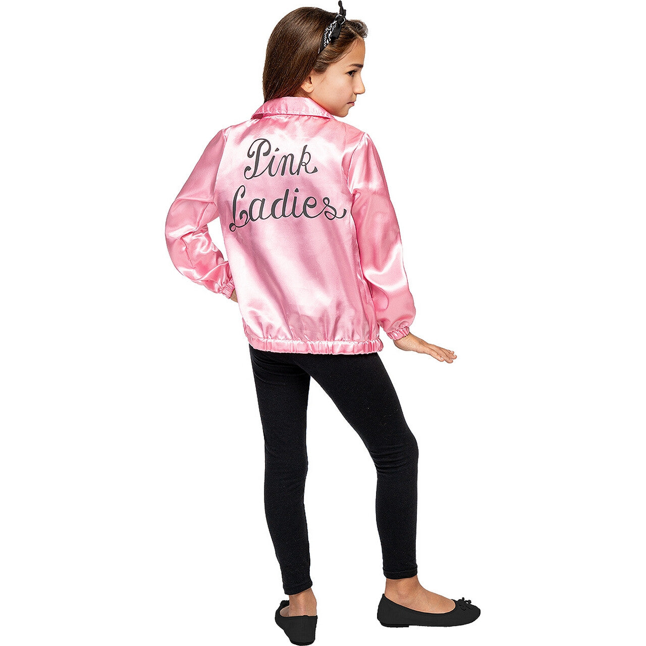 Op deze afbeelding zie je een Kostuums, van het merk Funidelia. Grease Pink Ladies Roze Jas Kind